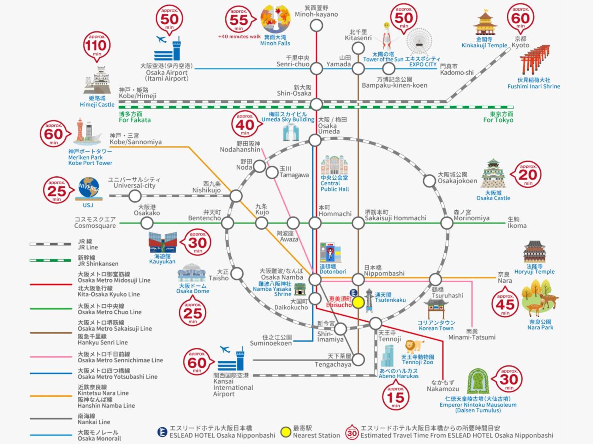 Eslead Hotel Osaka Nipponbashi Bagian luar foto